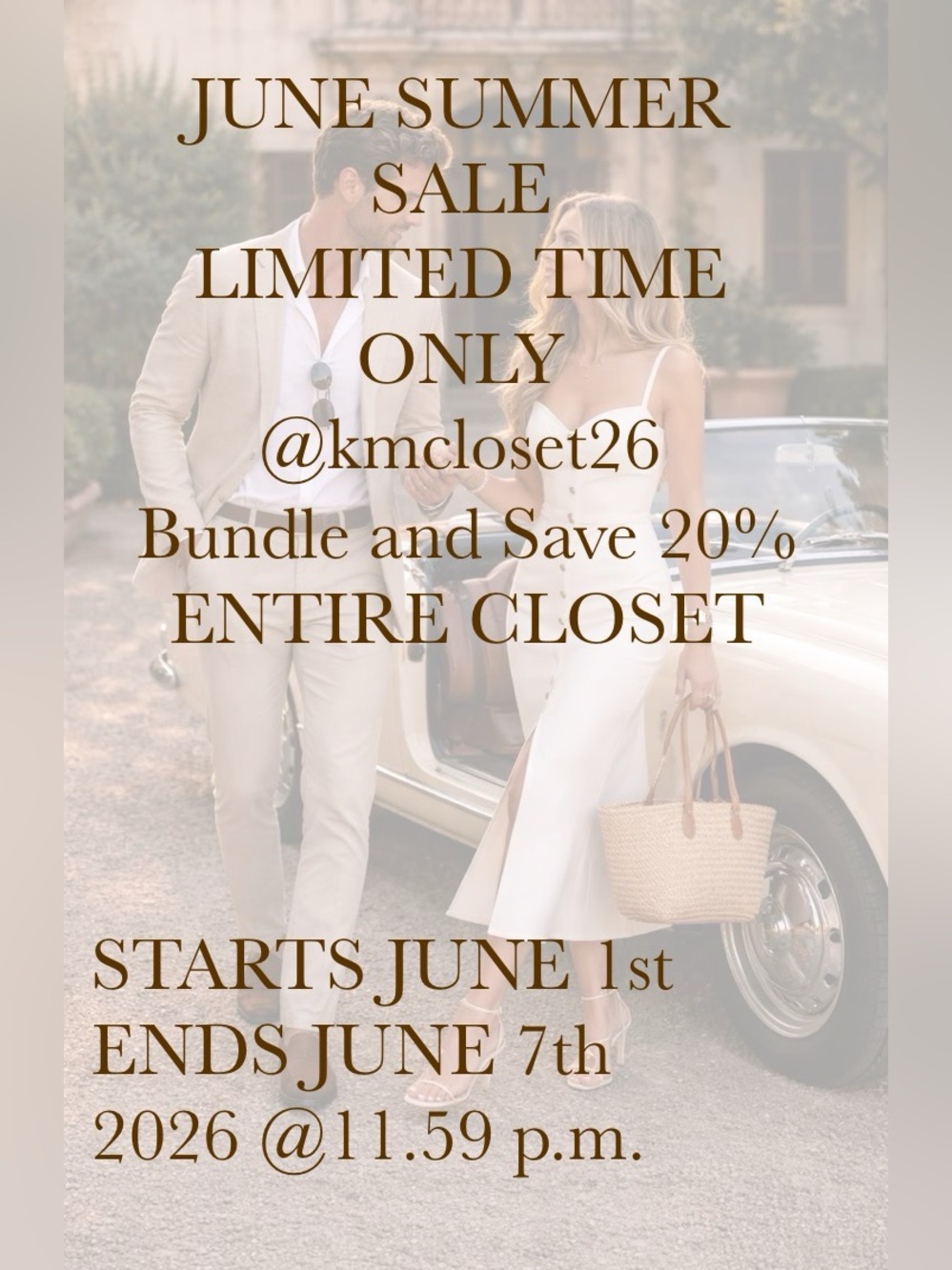 ☀️ JUNE SUMMER FLASH SALE! ☀️
BUNDLE AND SAVE 20% MY CLOSET